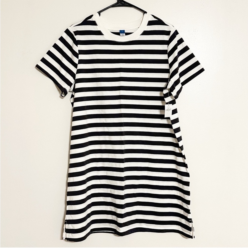 Old Navy NWT Black and White Striped T-Shirt Casual Layering Dress